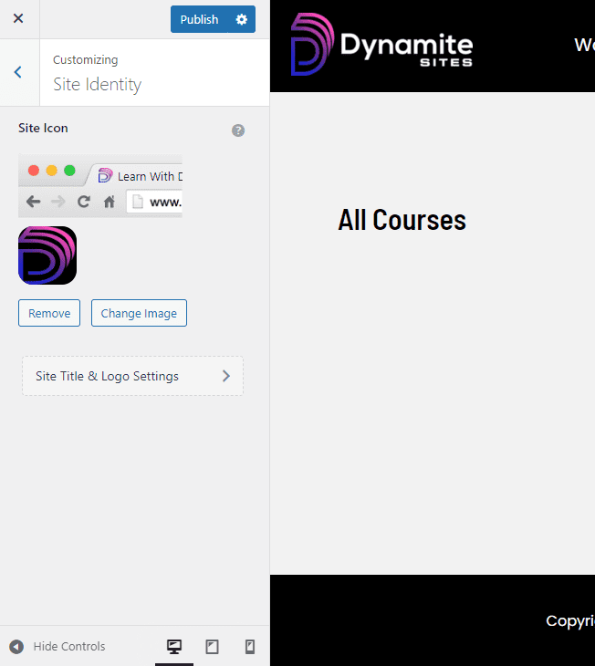 Site Identity in Astra