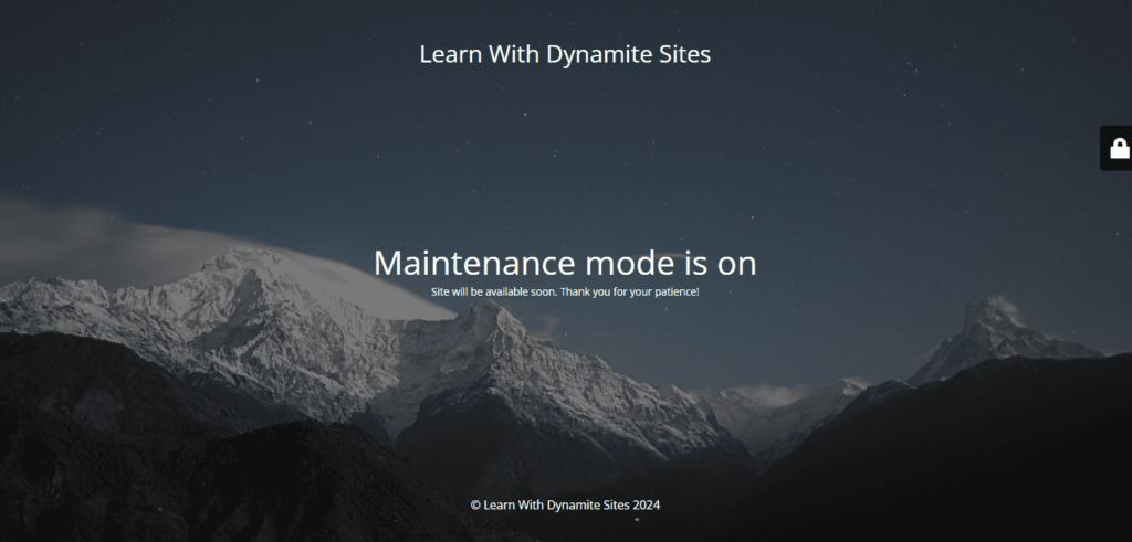 Default maintenance page